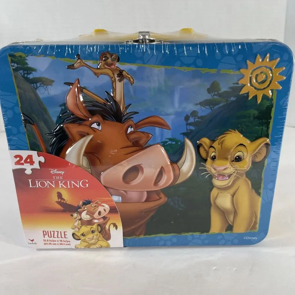 Disney The Lion King Tin Lunchbox And Puzzle 24 Pieces New Sealed